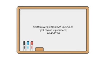Świetlica w roku szkolnym 20262027 jest czynna w godzinach -