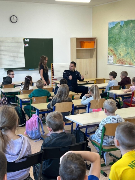 Spotkanie profilaktyczne z funkcjonariuszem policji z Komendy Głównej Policji w Gdańsku